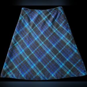 Chadwick's of Boston Plaid Wool Skirt Size 8